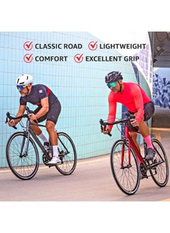 Spartan 700c Peloton Road Bike | 29 inch wheel size | 21 Speed Shimano gear| for adults| Shadow Black & Lava Red  - Image 5