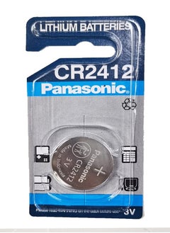 Panasonic 3V Lithium CR2412 Battery Silver 