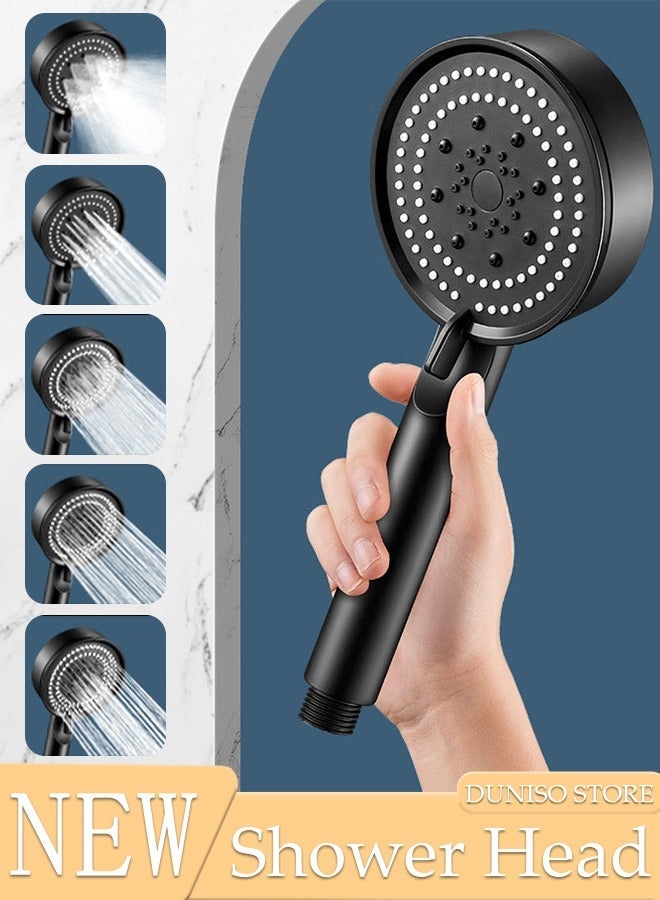 DUNISO Filtered Shower Head with Handheld, High Pressure Water Flow and 5 Spray Modes Shower Head with Filter, Power Wash for Hard Water, Reduces Dry Itchy Skin - Image 1