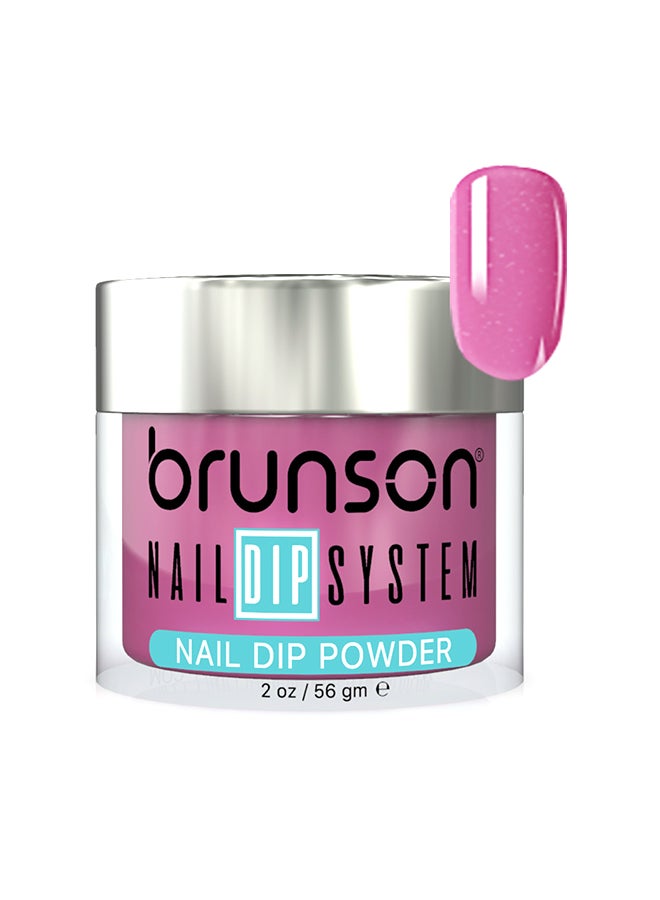 brunson Nail Dip Powder Dip And Buff System Color 56gm, French Nail Art Starter Manicure Salon DIY At Home Odor Free And Long Lasting No Needed Nail Lamp Curing BDK024