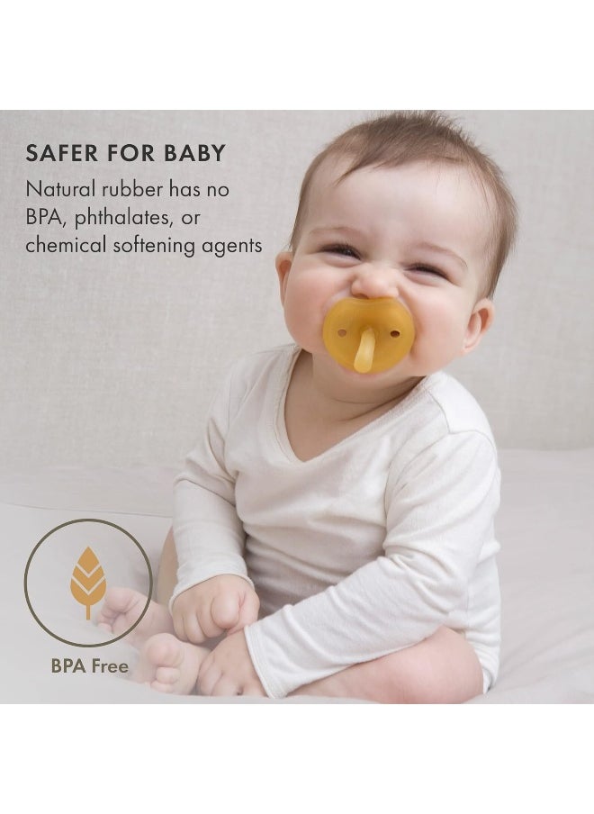 Natursutten Natursutten Butterfly Pacifier 100% Natural Rubber Soother Orthodontic EASY TO CLEAN Contains NO Phthalates, PVC, Chemical Softeners or Artificial Colouring Small 0-6 Months  - Image 2