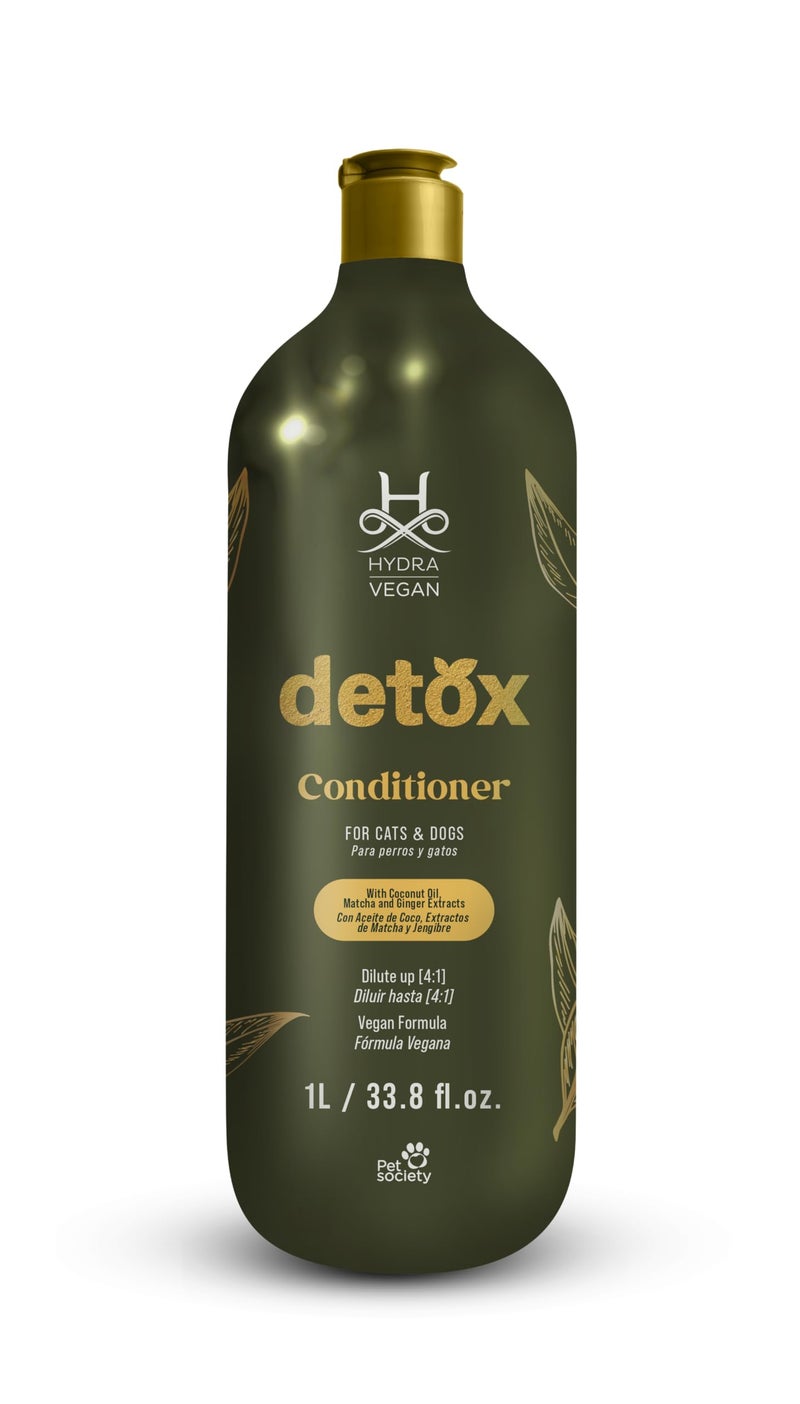Hydra Vegan Detox Conditioner, 1L - Nourishing, Plant-Based Formula for Healthy and Hydrated Hair for Dog - Image 1