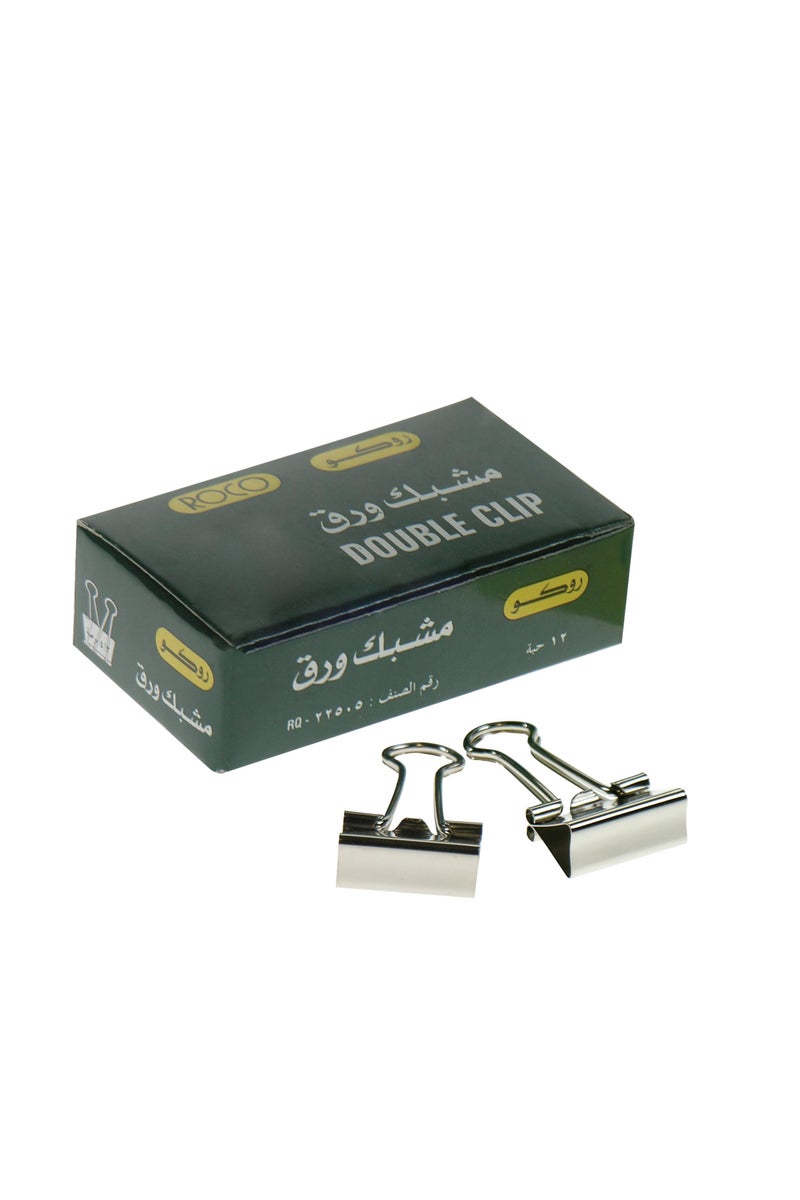 روكو مشابك ملفات 0.75 بوصة (19.05 مم) مطلية بالفضة