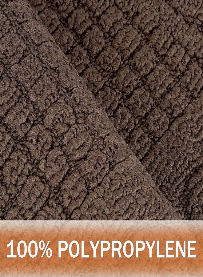 Echaprey Half Round Non-Slip Kitchen Bathroom Toilet Doormat Floor Rug Mat Keeps Your Floors Clean Home Decor (Small, Coffee) - Image 4