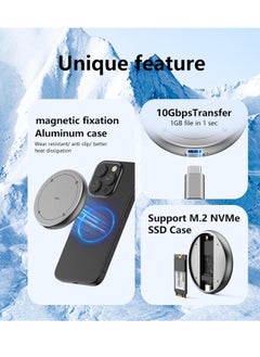 General USB3.1 10Gbps 2230/2242 NVMe SSD Case Mobile 15 NVMe Adapter Aluminum External SSD Enclosure NVMe SSD Case  - Image 4