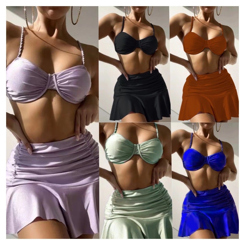 Swimwear Factory Three-Piece Women'S Swimsuit Skirt Bikini Bikini - Image 1