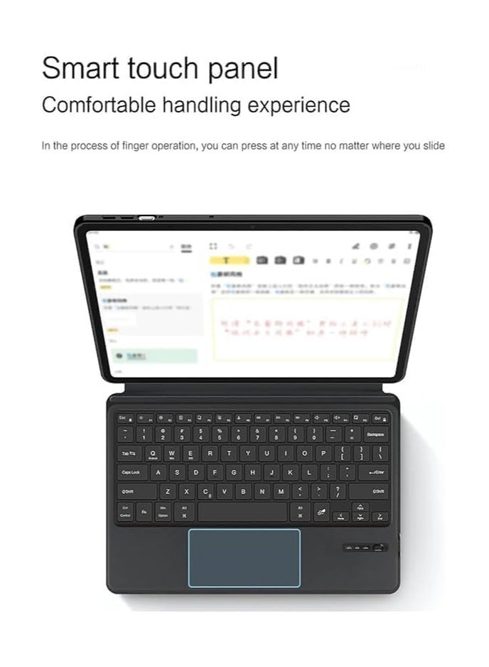 Touch Keyboard Case Compatible with Honor MagicPad 3 12.5-inch 2025 Tablet, Featuring Integrated Bluetooth Touch Keyboard and Leather Case - Image 4