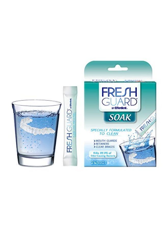 Soak By Efferdent, For Guards, Retainers & Clear Braces, 24 Count