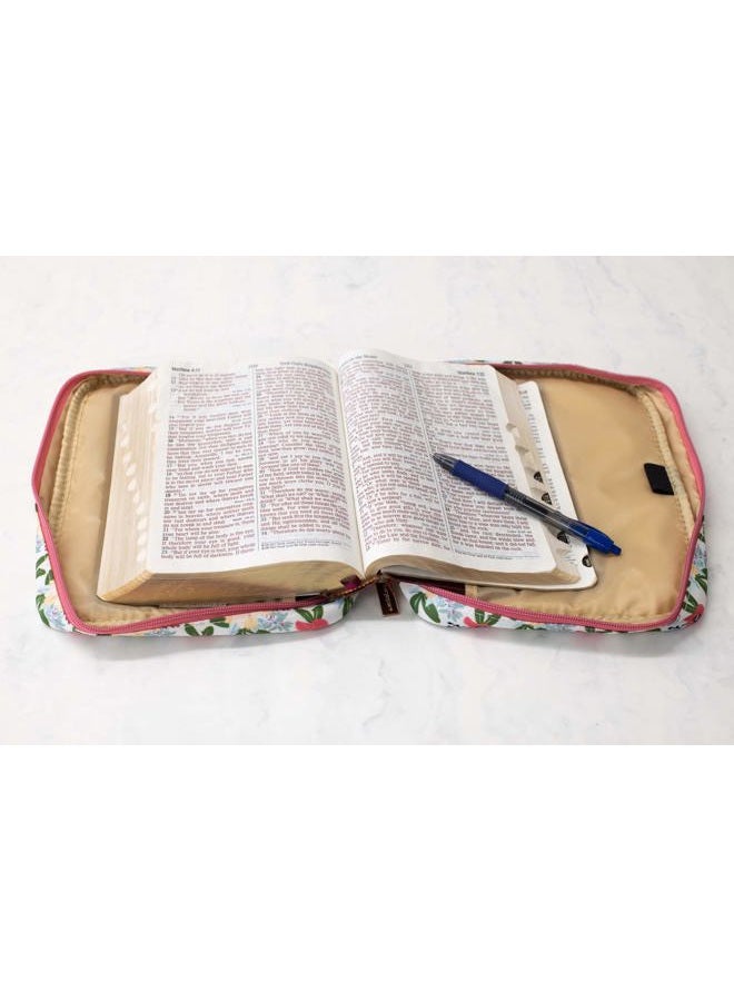 Mary Square Amelia Floral Bible Cover Case 8 x 10.5 with Handle - Image 2