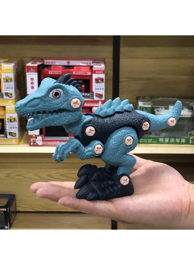 إسكدنيا لعبة ديناصور مصنوعة يدويًا للأطفال، تيرانوصور رابتورز، لعبة تعليمية معرفية مجمعة بعمر 3 سنوات - اللون: فيلوسيرابتور (المفاصل متحركة وقابلة للإزالة) ويتم توفير مفك براغي يدوي - Image 1