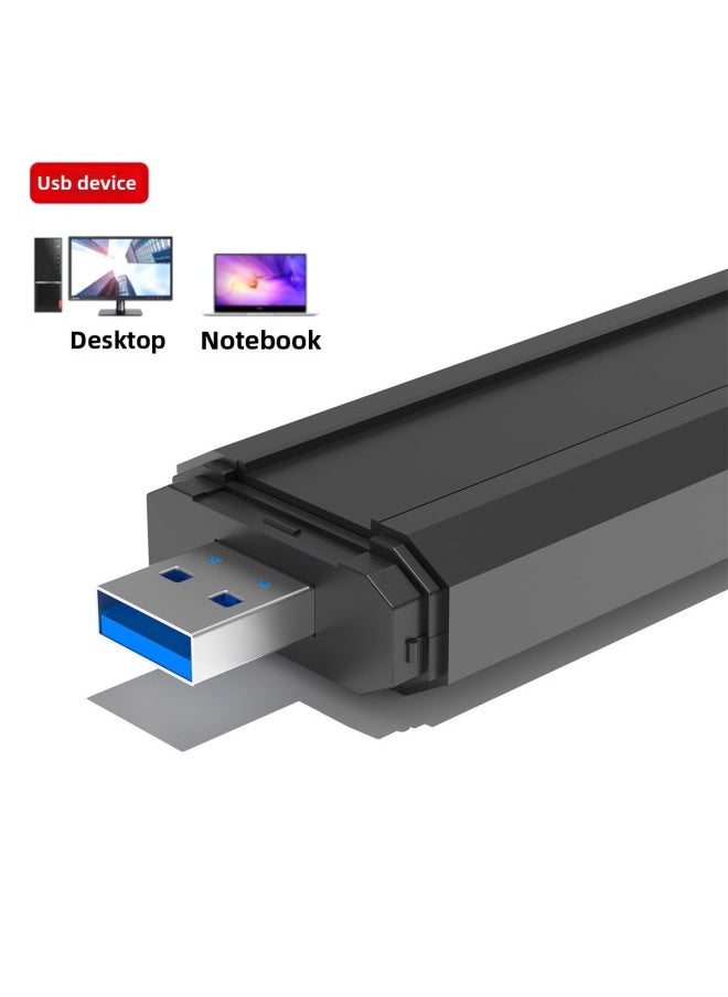 M.2 Solid State Hard Disk Box External NGFF/NVME Hard Disk Box M.2 Dual Protocol Mobile Reader Ssd In-line-Color:Black NGFF JMS576  - Image 4