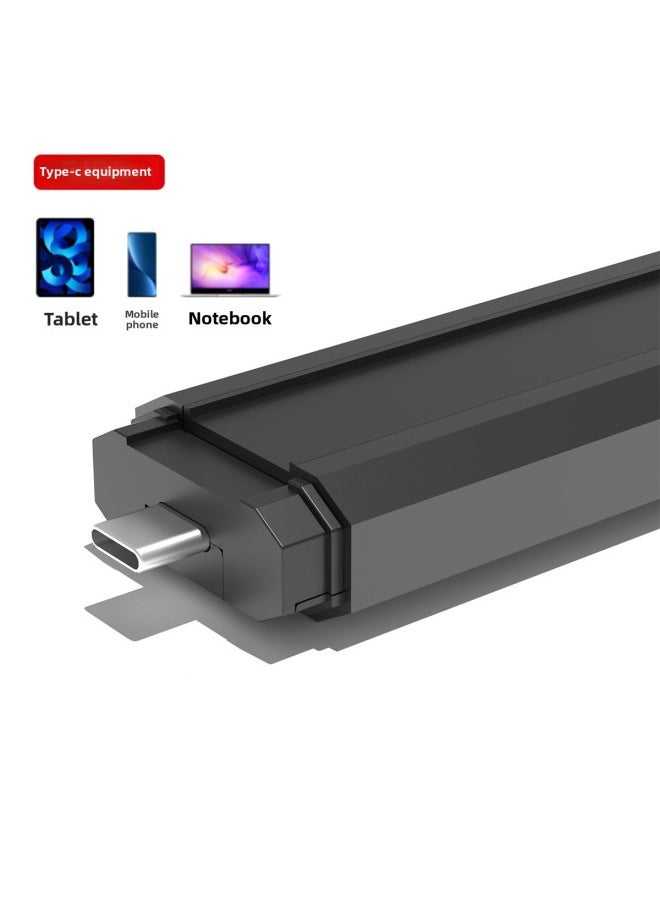 M.2 Solid State Hard Disk Box External NGFF/NVME Hard Disk Box M.2 Dual Protocol Mobile Reader Ssd In-line-Color:Black NGFF JMS576  - Image 3