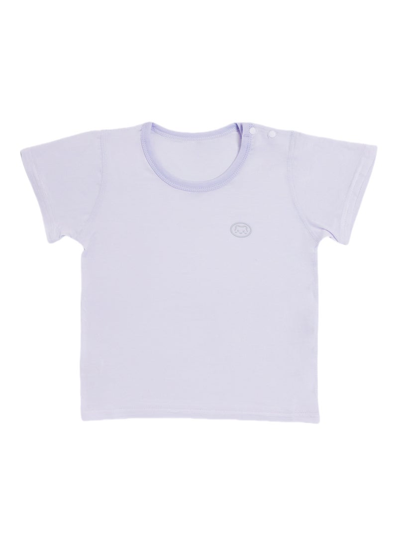 Baby Short Sleeve T-Shirt - Ultra-Light Lyocell Blend, Quick-Dry & Breathable, Round Neck - For 6–24 Month  - Image 2