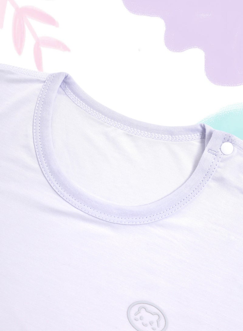 Baby Short Sleeve T-Shirt - Ultra-Light Lyocell Blend, Quick-Dry & Breathable, Round Neck - For 6–24 Month  - Image 3