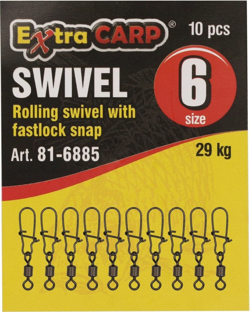 Extra Carp Rolling Swivel With Fastlock Snap 14