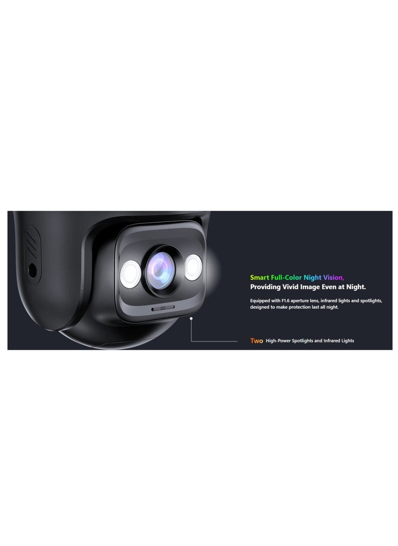 Tenda - TENDA 360° Security Camera Outdoor with 30m Color Night Vision, PTZ CCTV WiFi Camera with 2-way Audio, AI Human Detection& Alarm, APP Control, IP66 Weatherproof, Works with Alexa (CH3 3MP) - Image 1
