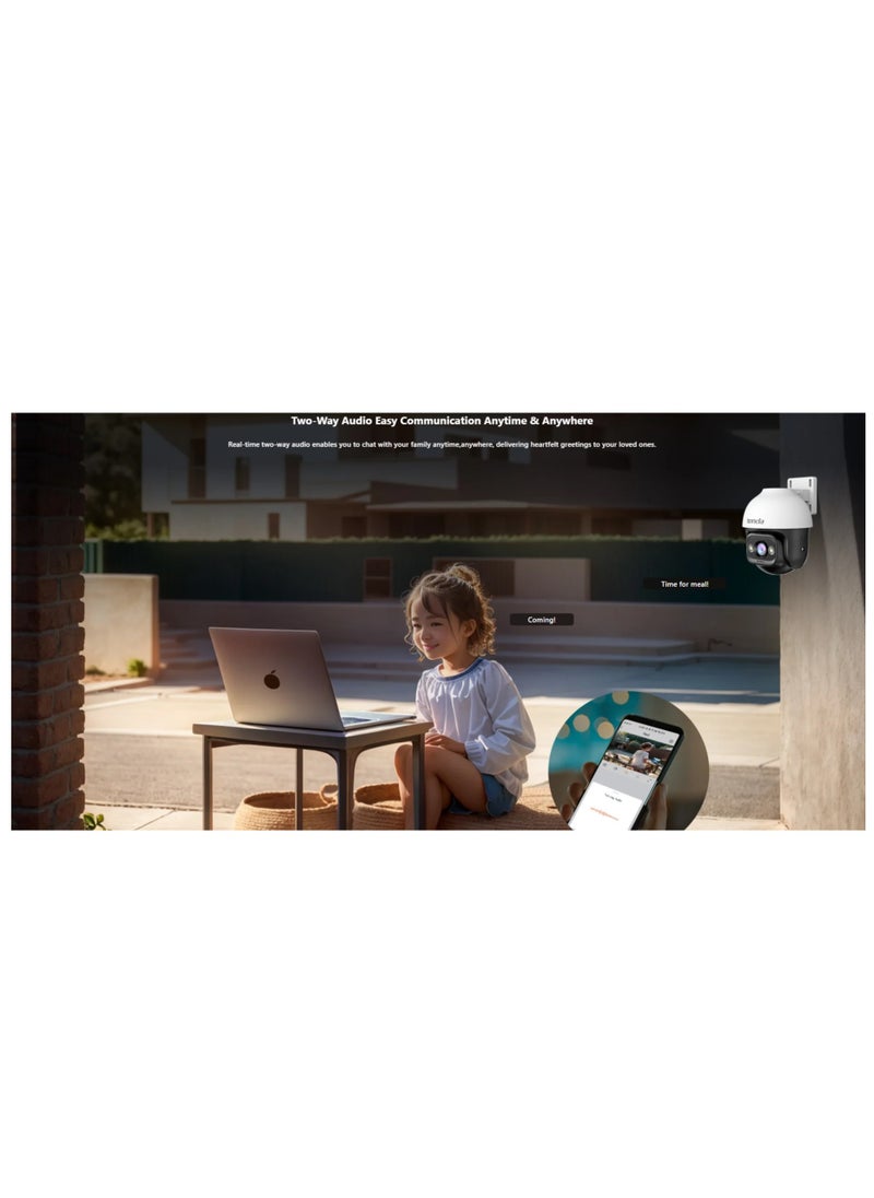 Tenda - TENDA 360° Security Camera Outdoor with 30m Color Night Vision, PTZ CCTV WiFi Camera with 2-way Audio, AI Human Detection& Alarm, APP Control, IP66 Weatherproof, Works with Alexa (CH3 3MP) - Image 1