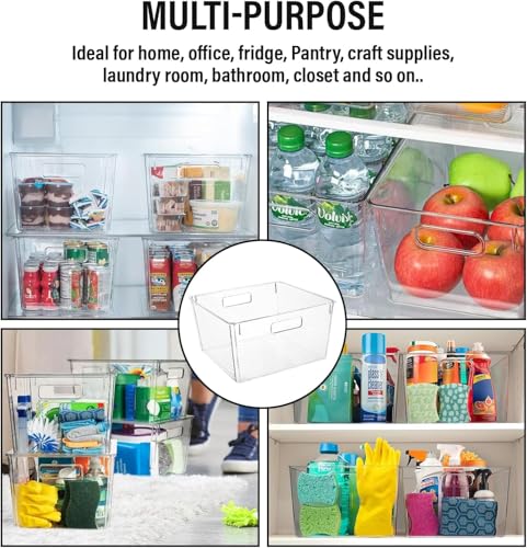 CONTROL KITCHEN Extra Large Clear Plastic Storage Bins, Perfect for Kitchen Organization or Pantry Organization and Storage, Laundry Room, Fridge, Freezer Organizer Plastic Storage Containers for Organizing - Image 5