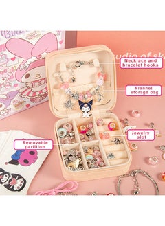 Sanrio 36PCS Charm Bracelet Making Kit, Girls Beads for Jewelry Making Kit, with Jewelry Box, for DIY Craft Jewelry Gift, for 7-14 Year Old Girl（Pink）  - Image 4