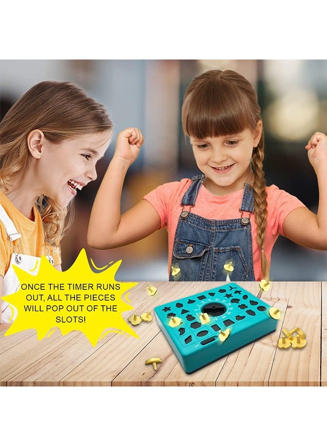 لعبة الوقت ، لعبة الطاولة المنبثقة مع الألغاز مطابقة الشكل للأطفال ، ألعاب التعليم المبكر للبنين والبنات ، تعلم التعرف على الشكل والتفكير الاستنتاجي - Image 4