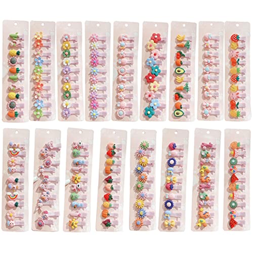 FZBNSRKO 40pcs Assorted Hair Clips Cute Animal Flower and Fruit Patterns for Infants Toddlers and Children Mixed Colors - Image 1