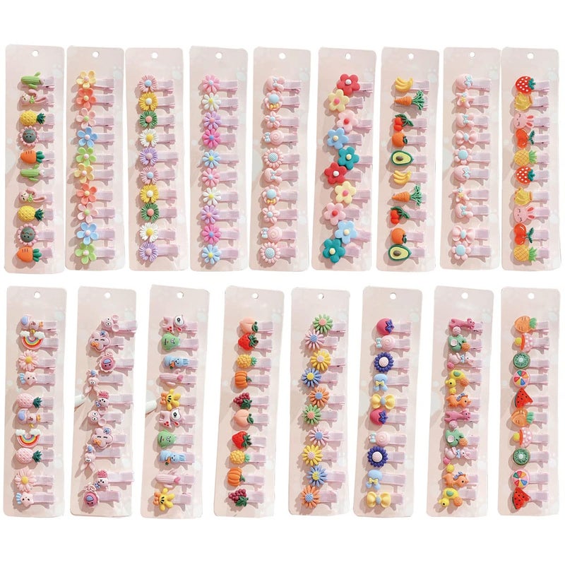FZBNSRKO 40pcs Assorted Hair Clips Cute Animal Flower and Fruit Patterns for Infants Toddlers and Children Mixed Colors - Image 3