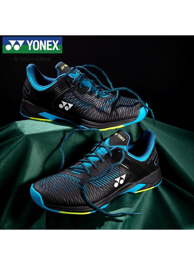Yonex Tennis Shoes With Power Cushion Shock Absorption, Training Badminton Shoes, Shts2Wex, Black And Blue, Size 42 - Image 4