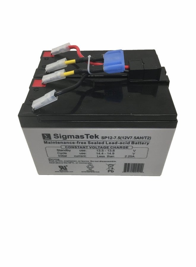 خرطوشة متوافقة مع SigmasTek APC RBC48 مزودة ببطاريتين SP12-7.5 (T2) 12 فولت 7.5 أمبير - Image 1
