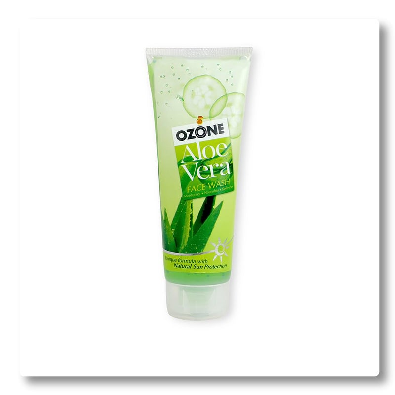 Ozone Ozone Aloe Vera Face Wash Enriched with Aloe Vera Cucumber Turmeric Tea Tree For All Skin Type Soft Smooth Refreshed Glowing Skin For Men Women 100ml Pack of 3  - Image 1