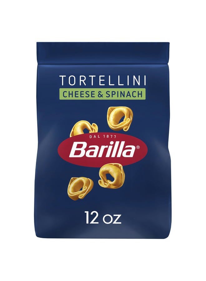 BARILLA Cheese & Spinach Tortellini Pasta, 12 oz. Bag - 6 Servings Per Bag - Pantry Friendly Dried Tortellini - Made with Non-GMO Ingredients - Image 1