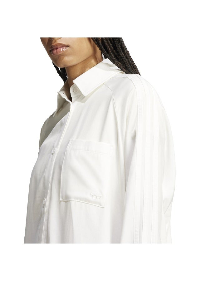 Adidas P ESS SHIRT LS White Originals Women OTHER SHIRTS  - Image 5