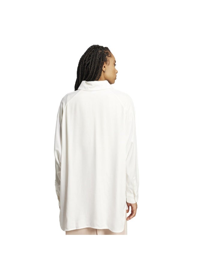 Adidas P ESS SHIRT LS White Originals Women OTHER SHIRTS  - Image 4