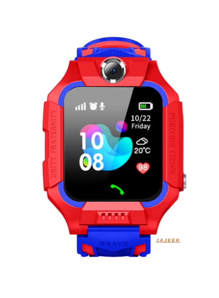 JAJEEK Smartwatch with Camera & GPS – Midnight Red, SIM Card Support, HD Touchscreen, Fitness Tracker, Bluetooth, Waterproof, Perfect for Calls, Notifications, and Daily Activities - Image 1