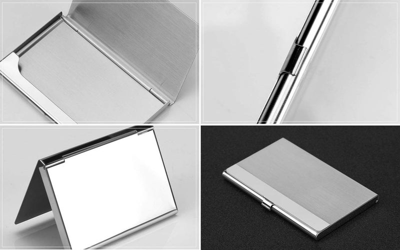 Onwon Business Card Holder Professional Stainless Steel Slim Design Business Card Case Keep Business Cards in Immaculate Condition - Image 3