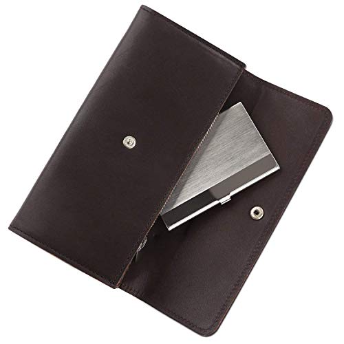 Onwon Business Card Holder Professional Stainless Steel Slim Design Business Card Case Keep Business Cards in Immaculate Condition - Image 5