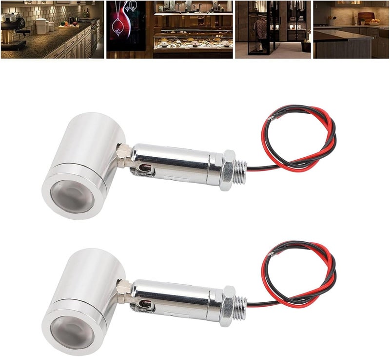 Mini LED Spotlight, DC12V 1W LED Up Lights, Indoor Accent Lights with 30° Beam Angle, for KTV Cabinet Bookshelf Hallway (Netural Light) - Image 2