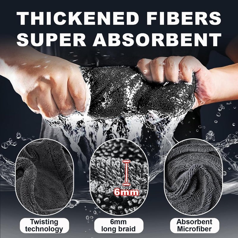 Ghguole Extra Large Car Drying Towel - 1800GSM Microfiber, Double-Sided, Super Absorbent, Lint-Free (50 x 70 cm) - Image 3