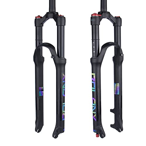 BOLANY 2627529 Mountain Bike Air Suspension Fork Shock Absorber Rebound Adjustment 1 18 Straight Tube QR 9mm Travel 100mm ManualRemote Locking Fit MountainRoad Bike - Image 1