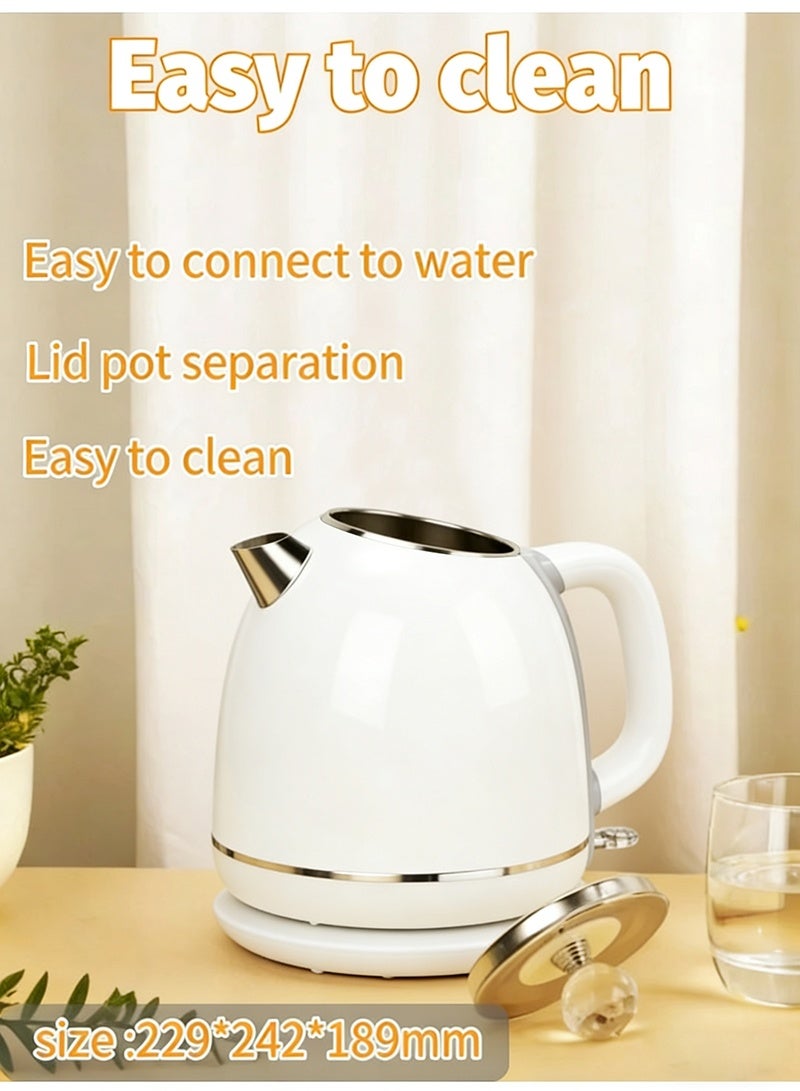 غلاية مع حماية التجفيف بالغليان، قاعدة الطاقة القابلة للفصل، إيقاف التشغيل التلقائي، الغليان السريع وسهولة التنظيف ومثالية للماء الساخن أو الشاي أو القهوة 1.7 لتر - Image 4