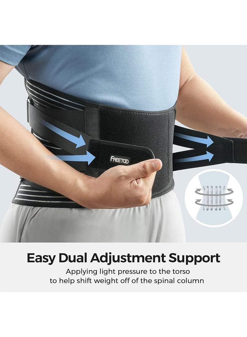 Back Braces for Lower Back Pain Relief with 6 Stays, Breathable Back Support Belt for Men/Women for Work, Anti-Skid Lumbar Support Belt with 16-Hole Mesh for Sciatica. - Image 4