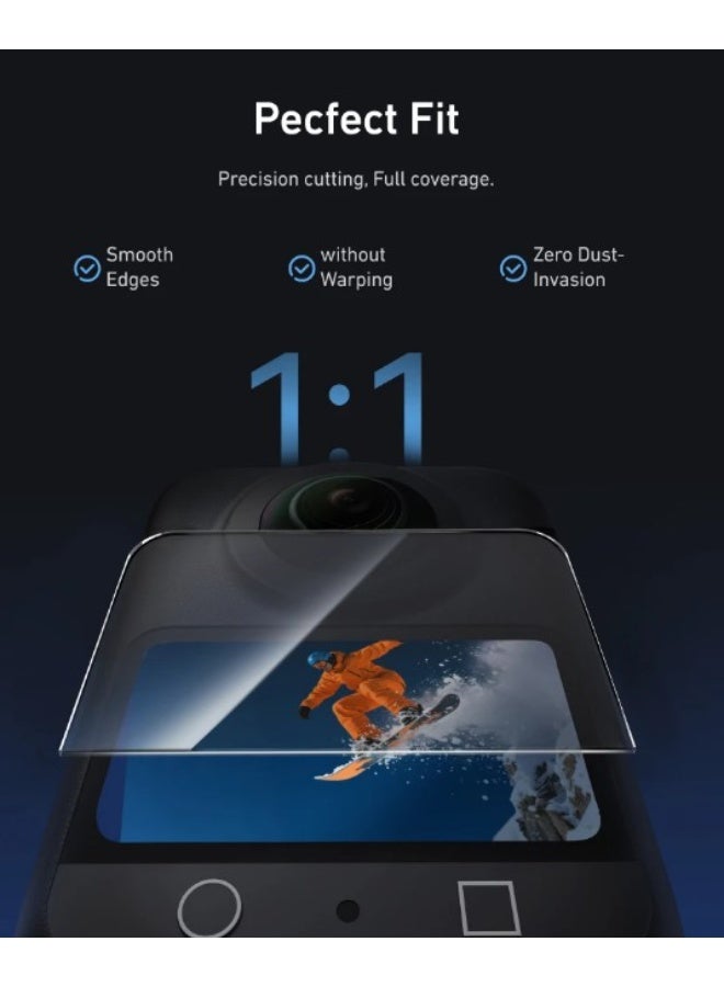 2 in 1 clear water gel soft film for Dji OSMO 360 action camera, one screen soft film + two lens soft films, high-definition film DJI OSMO 360 accessories - Image 4