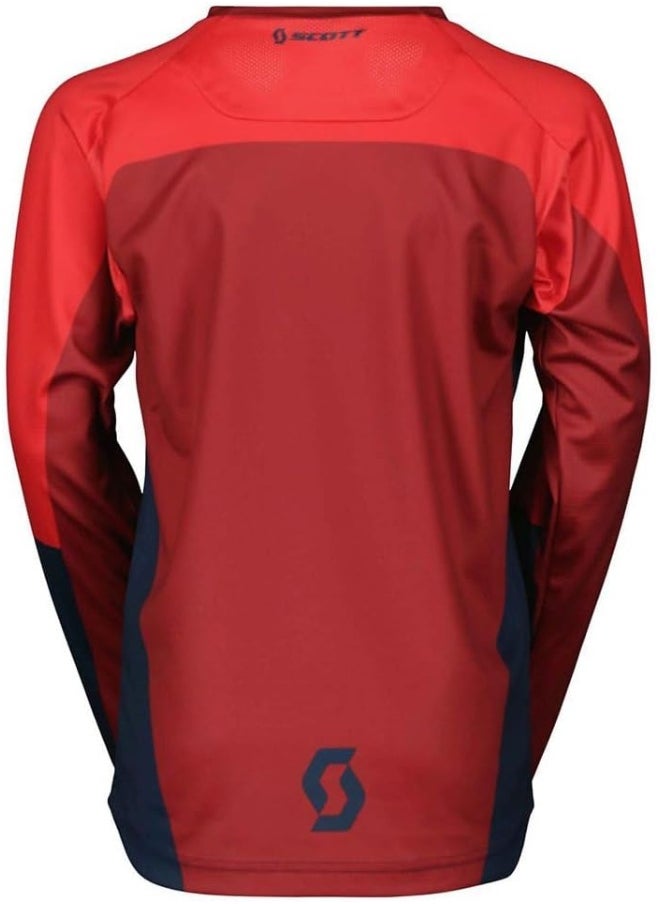 Scott Scott Evo Track Children's MX Motocross Jersey/DH Cycling Jersey Blue/Red 2024  - Image 2