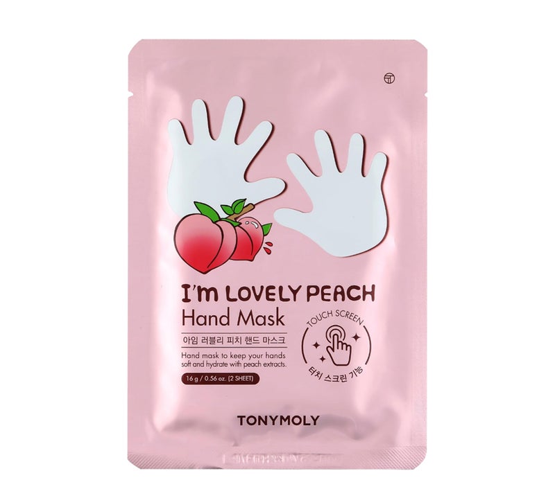 TONYMOLY Iâ€™m Lovely Peach Hand Mask â€“ Hydrating & Moisturizing Korean Hand Treatment Gloves with Peach, Plum & Honeysuckle Extracts â€“ Phone Screen Friendly, 5pk - Image 4