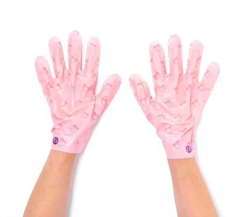 TONYMOLY Iâ€™m Lovely Peach Hand Mask â€“ Hydrating & Moisturizing Korean Hand Treatment Gloves with Peach, Plum & Honeysuckle Extracts â€“ Phone Screen Friendly, 5pk - Image 2