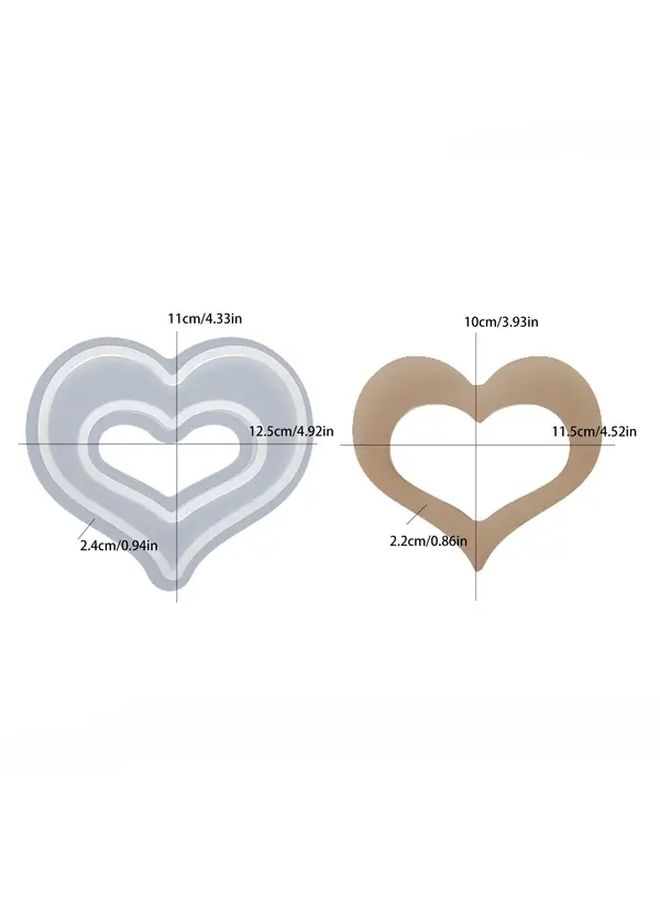 3pcs Heart Shaped Resin Casting Molds Reusable Silicone for Candle Making Home Decor Supplies - Image 4