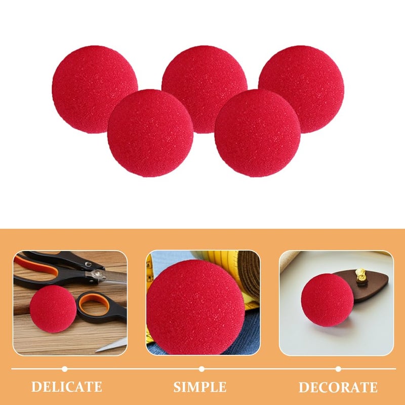 Soft Red Sponge Clown Nose Props 55 Pcs For Carnival Costume And Party Decorations - Image 4