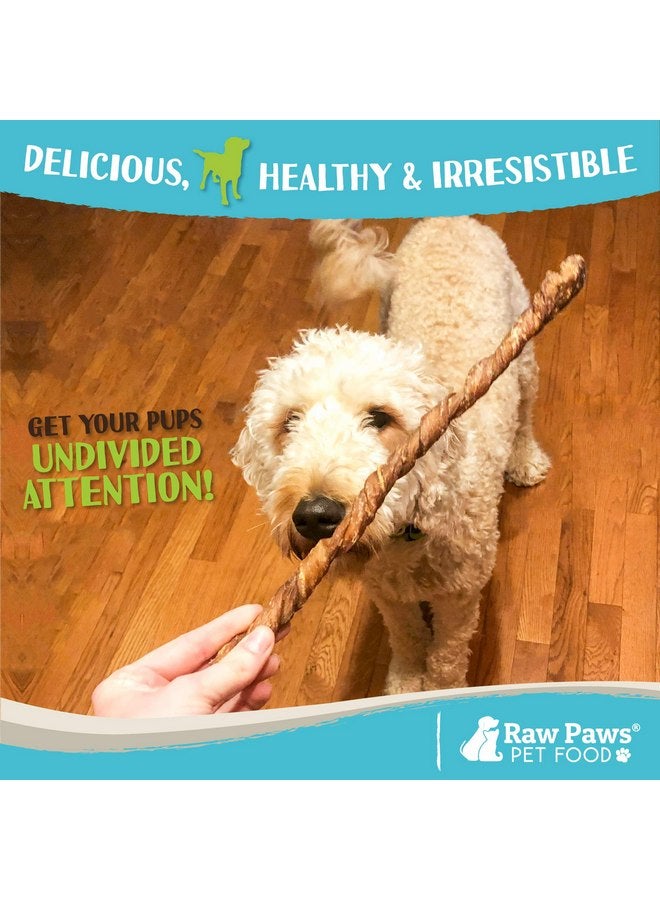 Raw Paws Lamb Esophagus Twists for Dogs, 12 inch, 5-ct - Packed in USA - Lamb Weasand Twist - Natural Dog Lamb Treats from Free-Range Sheep - Lamb Dog Treats - Gullet Lamb Esophagus Dog Treats - Image 3