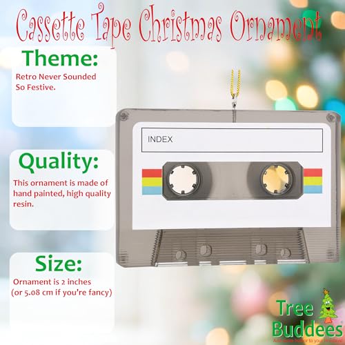 Tree Buddees Retro Cassette Tape Unique Christmas Ornaments - Personalizable - Image 2