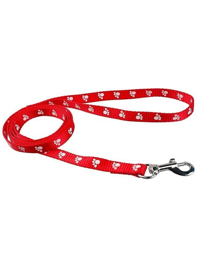 طوق ومقود من النايلون مطبوع عليه مخلب مقاس 10 مم مع مشبك سريع الفك ومجموعة طوق قابلة للتنفس مثالية للجراء والكلاب والقطط (أحمر، مقاس صغير جدًا) - Image 5