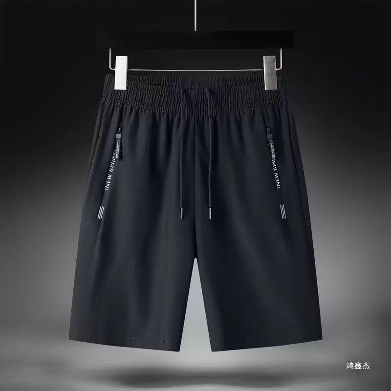 Casual Pants Ins Fashionable Trendy Brand Printed Summer Harem Pants New Youth Popular Shorts Simple Trendy Men Black  - Image 3
